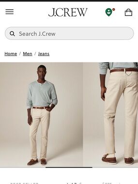 J. Crew Men's Beige Jeans